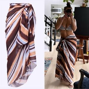 ABAYA STRIPED BEACH COVER UP